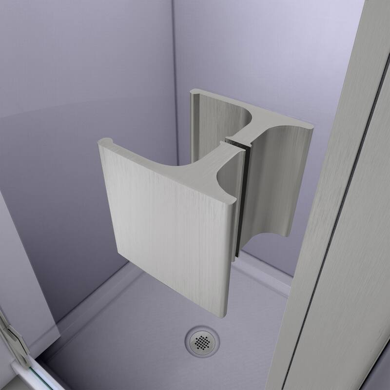 DreamLine Lumen 40-41 in. W by 72 in. H Semi-Frameless Hinged Shower Door - 40" - 41" W