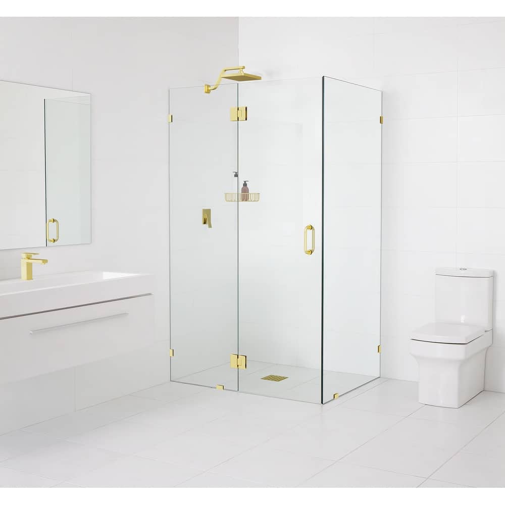 Glass Warehouse 78" x 48" x 48" Frameless 90 Degree Shower Enclosure - Glass Hinge