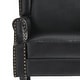 preview thumbnail 22 of 21, 2 Set Modern Vegan Leather Wing Back Armchair
