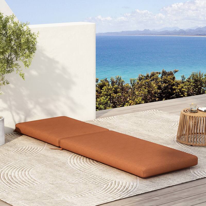 Christopher Knight Home - Noah Luxurious Comfort Outdoor Chaise Lounge Cushion with Secure Ties and Plush Support