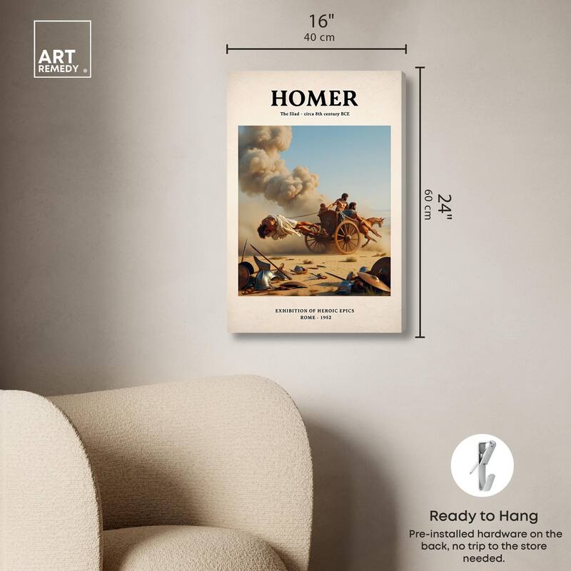 Iliad Illustrated Canvas by Art Remedy, Gallery Wrapped