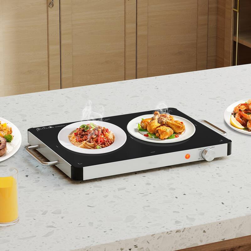 Electric Warming Tray Food Warmer with Adjustable Temperature Control - Multi