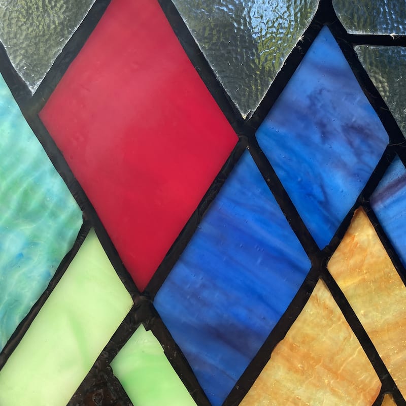 River of Goods River of Goods Beyond the Mountain Tops Stained Glass Window Panel - 10" x 0.25" x 10"