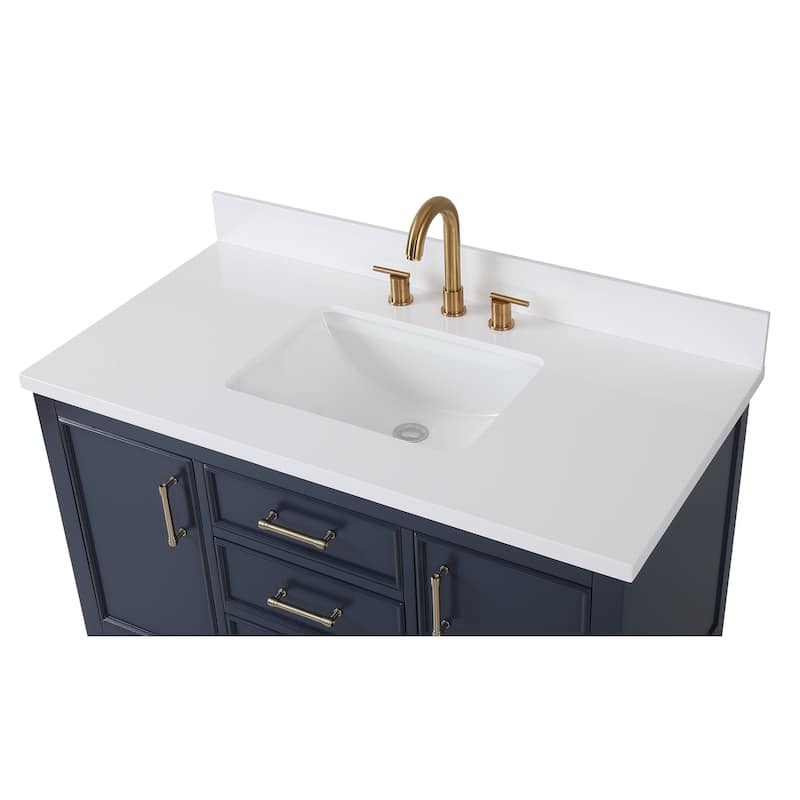 Tennant Brand 42 Inch Belton Navy Blue Single Sink Bathroom Vanity