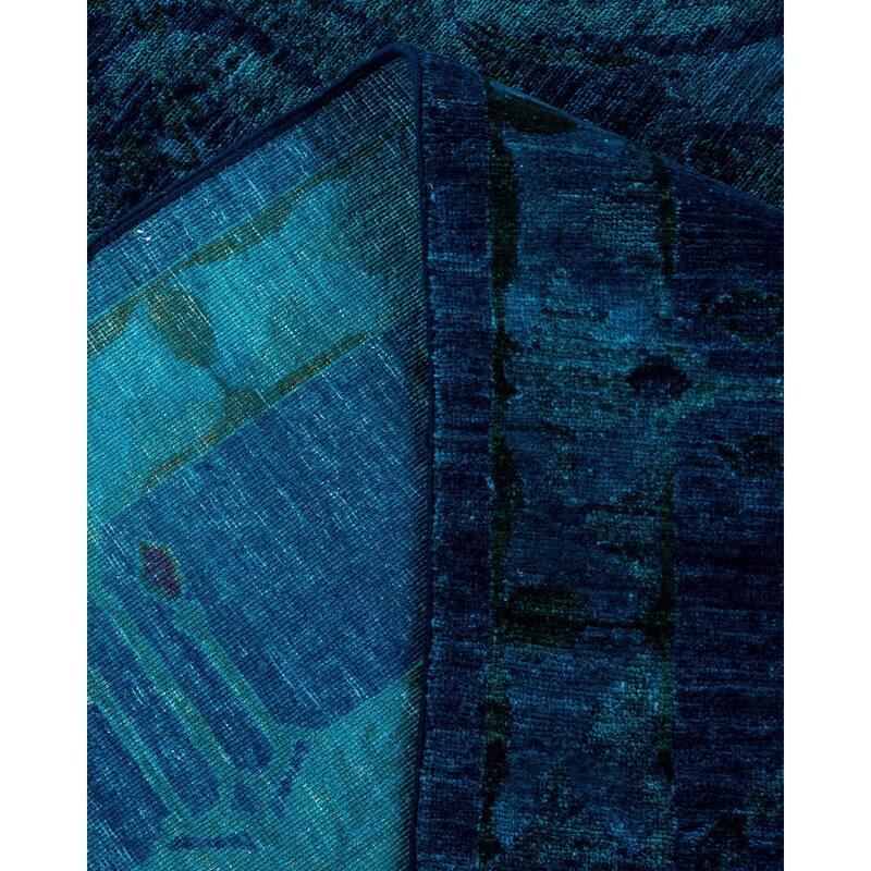 Vibrance, One-of-a-Kind Hand-Knotted Area Rug - Blue, 8' 0" x 12' 4" - 8' 0" x 12' 4"
