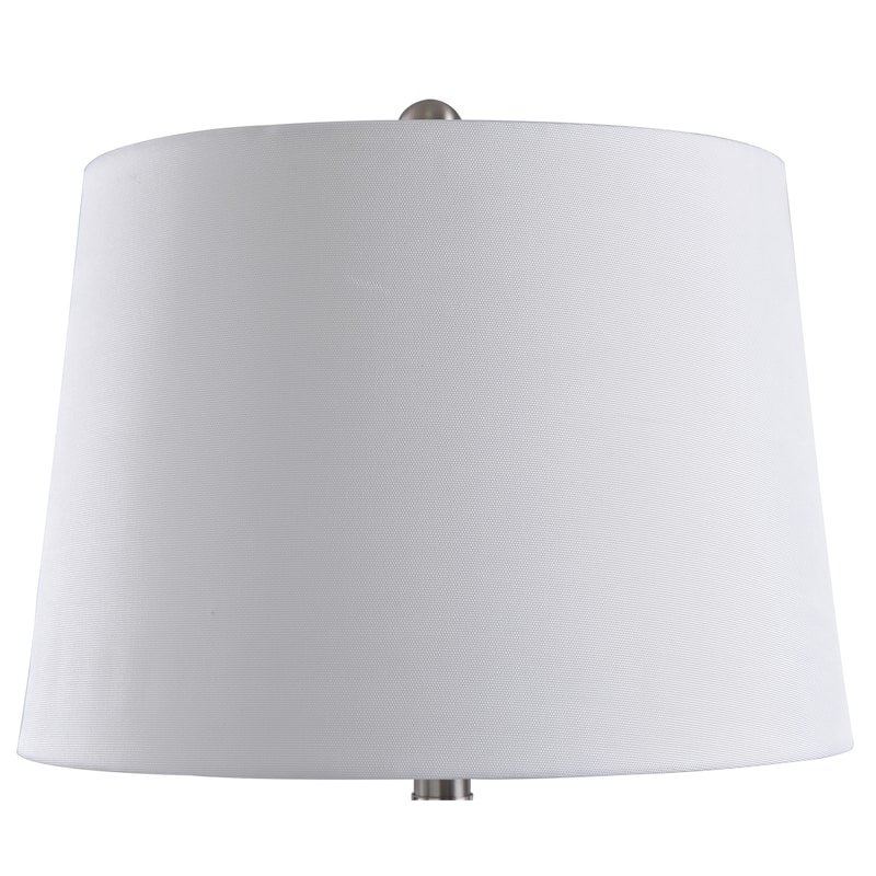 StyleCraft Green Table Lamp - White Hardback Fabric Shade