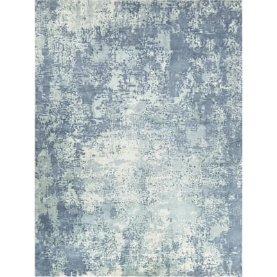 EXQUISITE RUGS Laguna Hand-loomed Wool/Bamboo Silk Blue/Multi Area Rug.