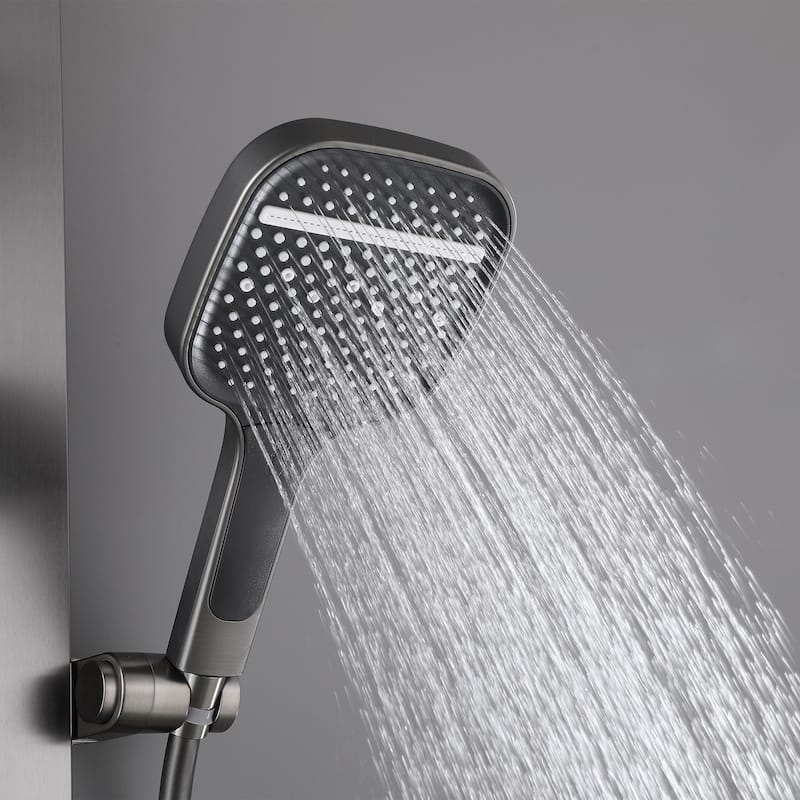 14.17" Digital Display Thermostatic Shower System with Rough in-Valve, Rainfall Shower Faucets