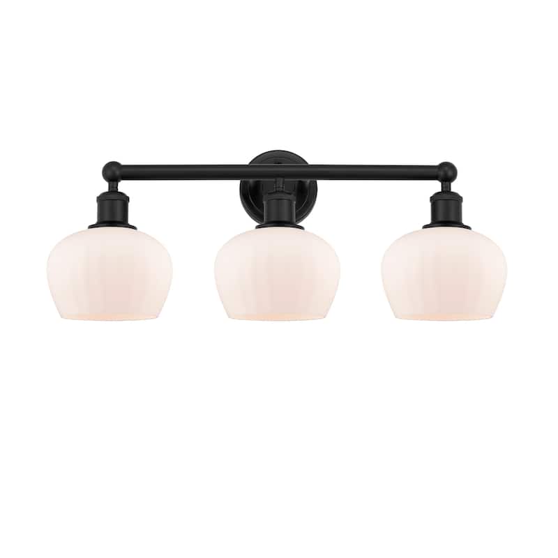 Innovations Lighting 616-3W-10-25 Fenton Vanity Fenton 3 Light 25" - Matte Black / Matte White