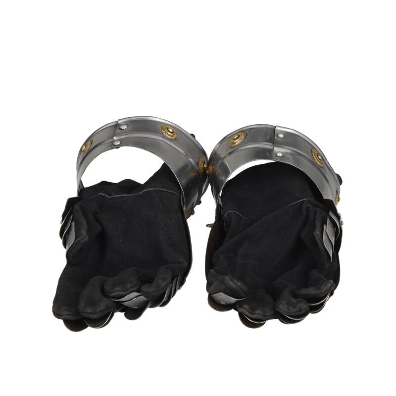 Metal Replica Medieval Armor Gloves - Set of 2 Silver - Roche River Decor
