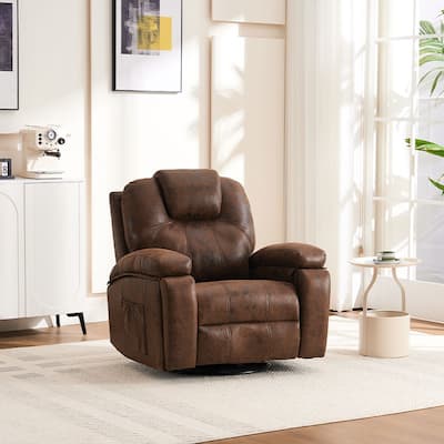 Oversized Single Sofa Adjustable Swivel Armchair with Side Pockets for Living Room Meeting Room Bedroom
