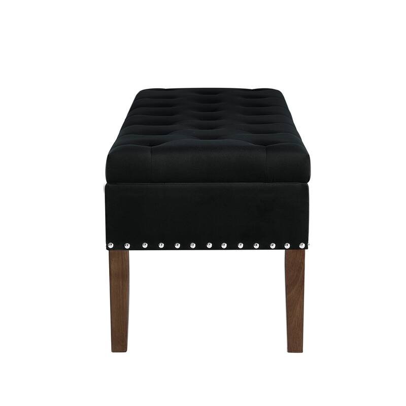 Tufted Bench with Storage