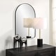 preview thumbnail 6 of 6, Copper Grove Satin Black Arched Floating Wall Mirror