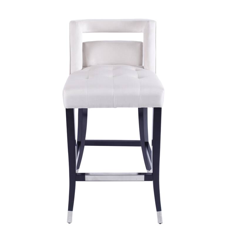 Suede Velvet Barstool with nailheads Dining Room Chair2 pcs Set