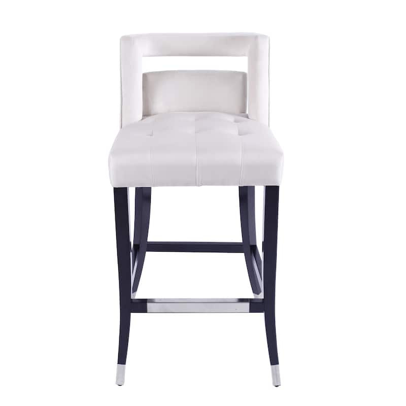 Velvet Barstool with Nailheads,2 pcs Set
