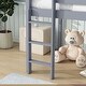 preview thumbnail 6 of 41, Twin Size Solid Wood Low Loft Bed with Slide, Ladder, Safety Guardrails, and Sturdy Rubberwood Frame