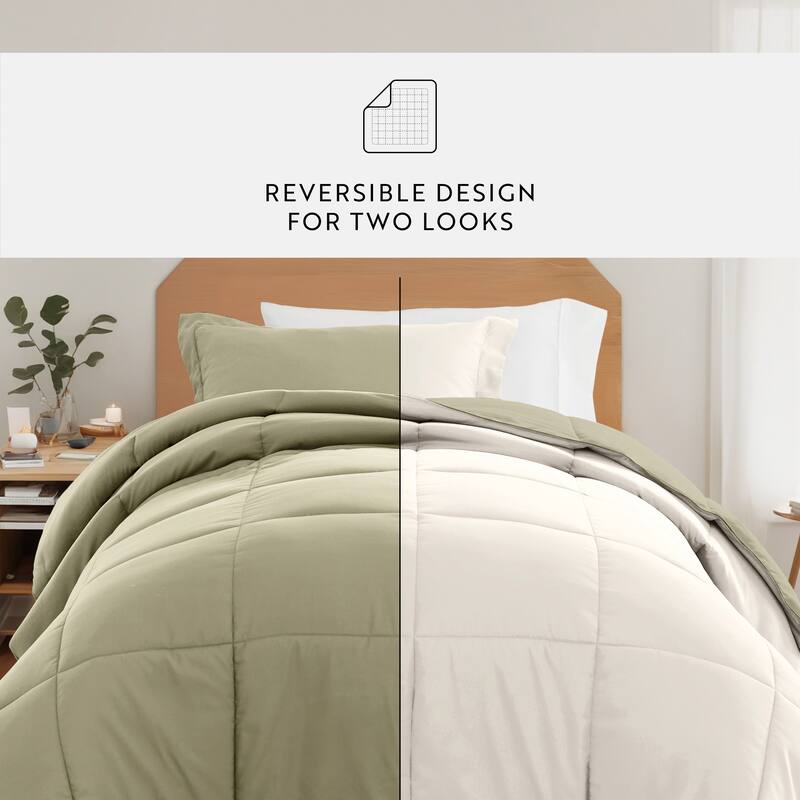 8pc Twin XL Solid Dorm Bedding Bundle