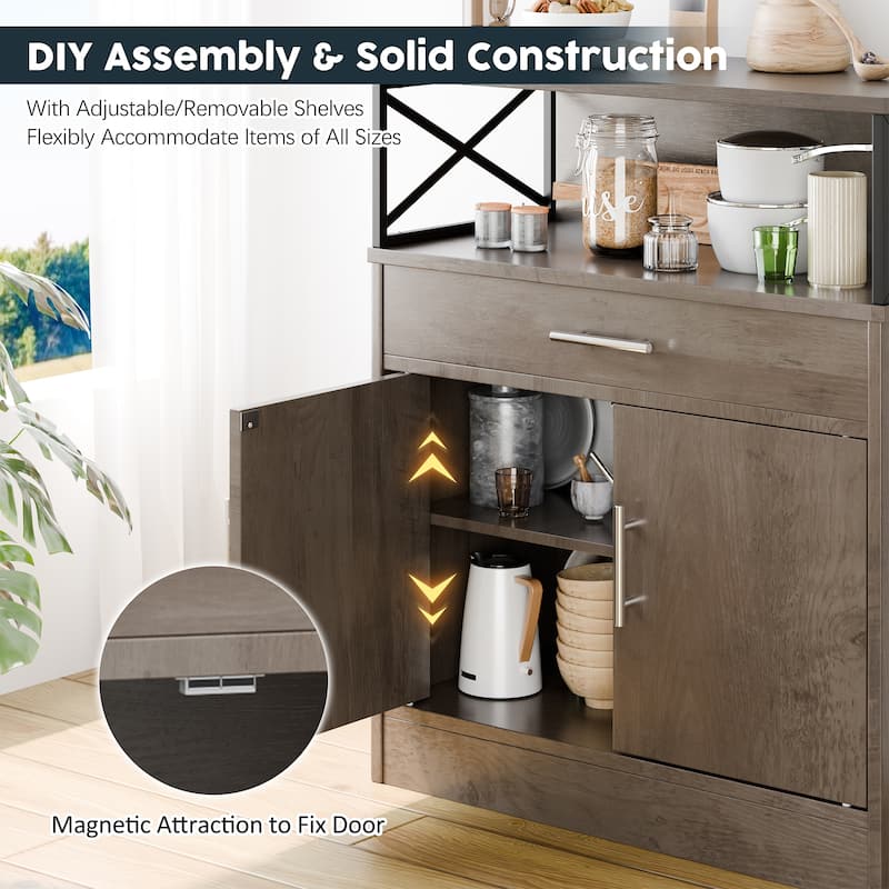 Futzca Sideboard Buffet Cabinet, Kitchen Storage Cabinet