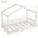 preview thumbnail 6 of 30, Twin Size Wood Bed House Bed Frame with Fence