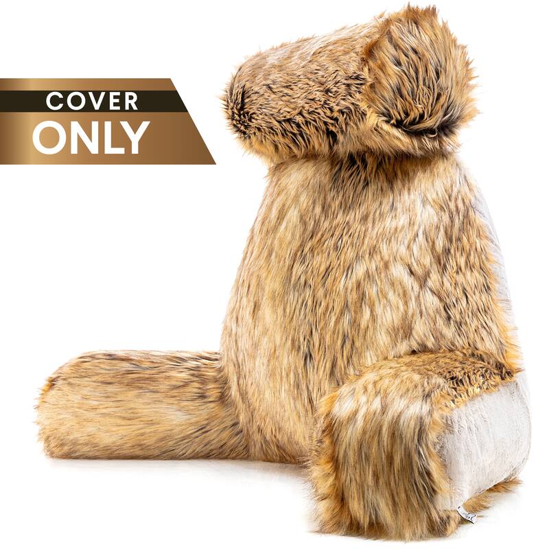 XXL Husband Pillow Cover Only - Ultra Rare Baby Backrest Pillowcase Set, 2-tone Reversible Double Sided Fabulous Faux Fur