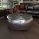 preview thumbnail 113 of 168, Silver or Bronze Metal Hammered Side End Accent Table with Hourglass Shape