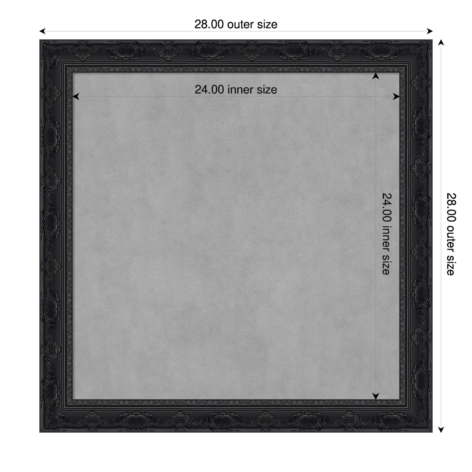 Amanti Art Filigree Gloss Black Framed