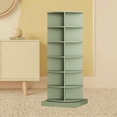 Large Capacity 360 Degree Rotating Shoe Rack Cabinet with 6 Layers for Entryway, Mudroom, Bedroom Space-Saving Shoe Storage