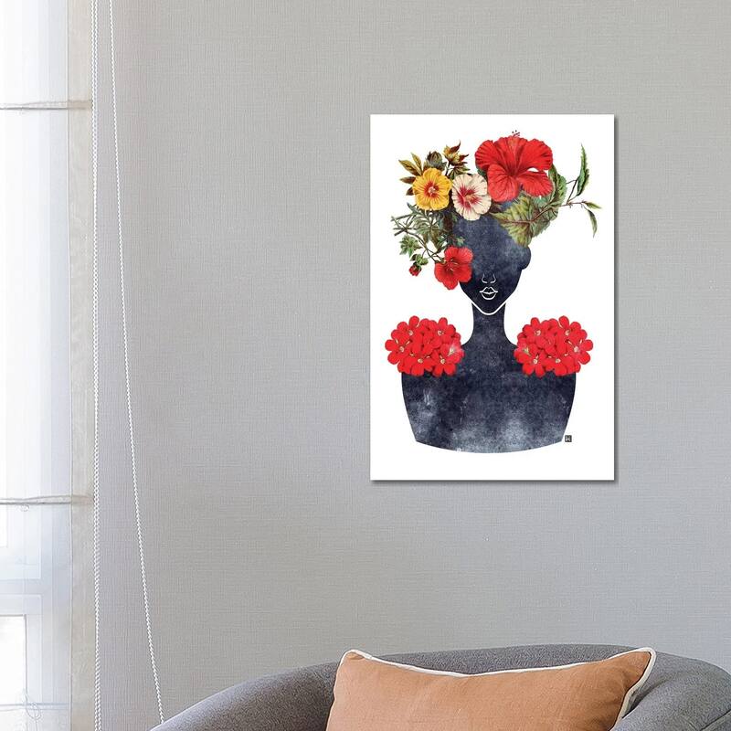 iCanvas "Flower Crown Silhouette I" by Tabitha Brown Canvas Print - 26x18x1.5