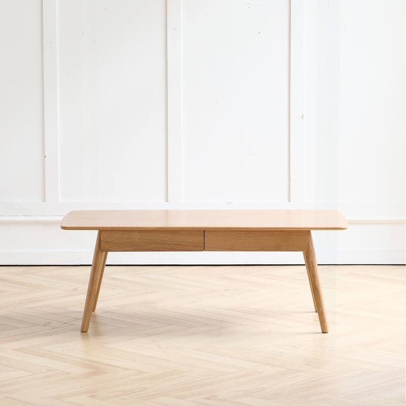 Versatile Solid Wood Coffee Table with Storage and Sturdy Construction
