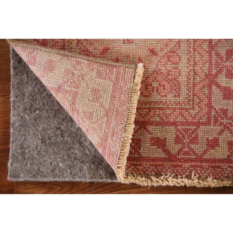 Hand Knotted Oriental 100% Wool Carpet Transitional Tribal Pink Anatolian Area Rug - 1' 4'' X 1' 2''
