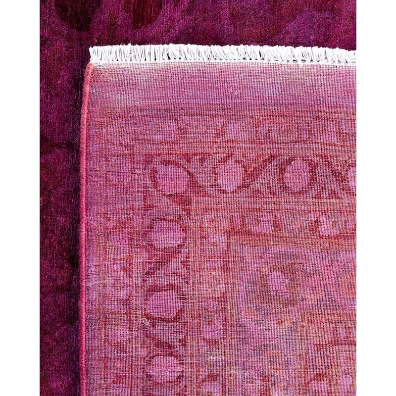 Overdyed, One-of-a-Kind Hand-Knotted Area Rug - Pink - 10' 2" x 13' 8"