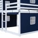 preview thumbnail 14 of 21, Full Size Bunk Wood House Bed with Tent