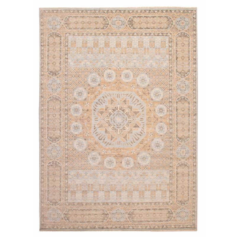 ECARPETGALLERY Hand-knotted Mamluk Tan Wool Rug - 10'3 x 14'10 - Tan - 10'3 x 14'10