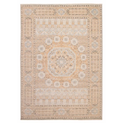 ECARPETGALLERY Hand-knotted Mamluk Tan Wool Rug - 10'3 x 14'10