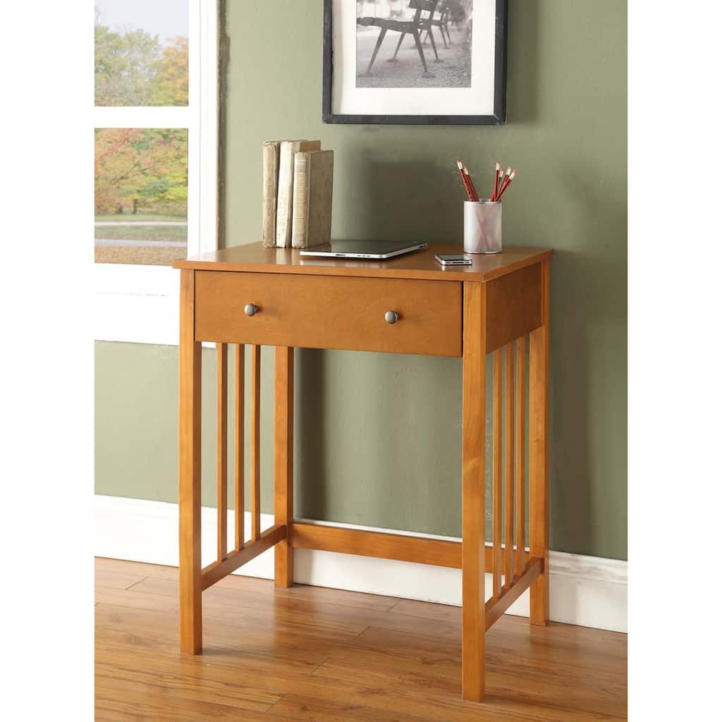 Gothic Desk - Birch Wood Writing Table - Home Office Workstation - Elegant Design