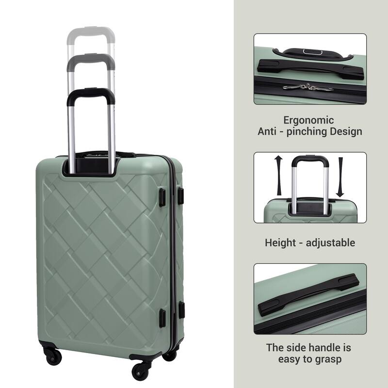 Hardshell Suitcase with Spinner Wheels ABS Luggage Sets Lightweight Durable Suitcase