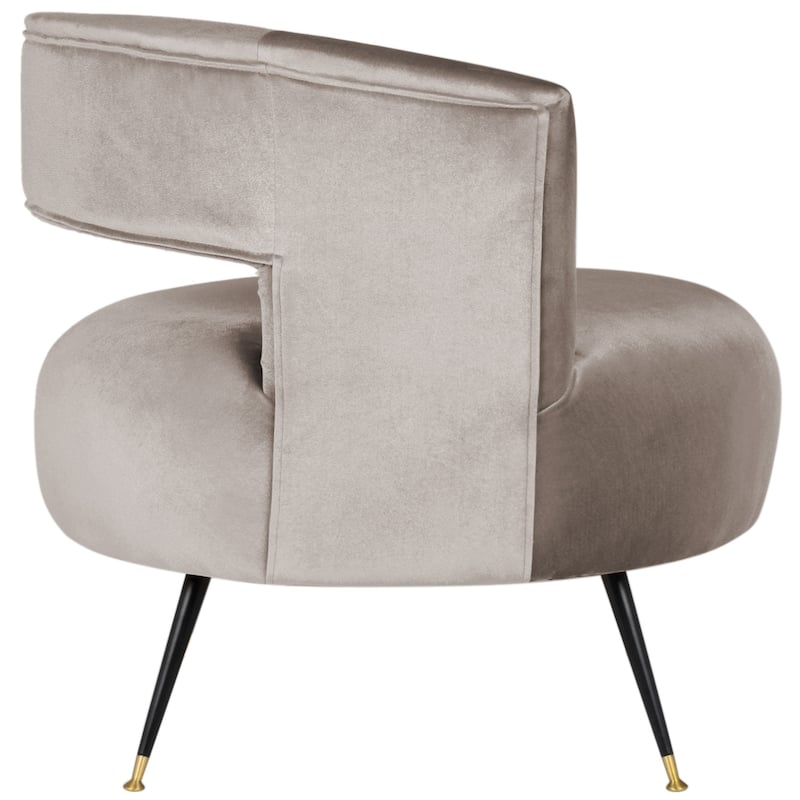 SAFAVIEH Nikki Mid-Century Modern Manet Velvet Hazelwood Club Chair - 32" x 30.5" x 30" - 32Wx31Dx30H