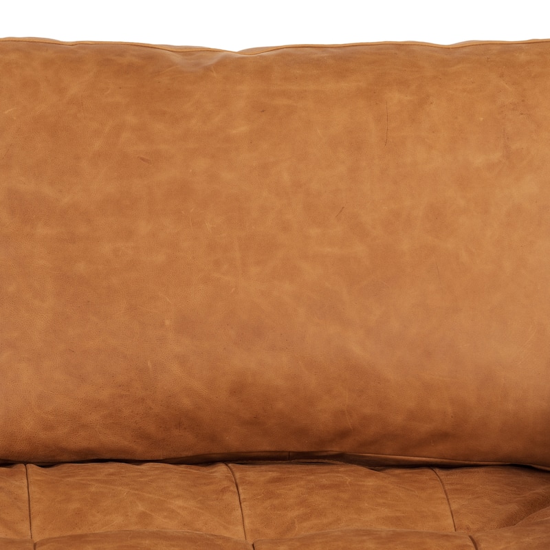 Poly & Bark Napa 98" Corner Sectional Sofa - Full Grain Genuine Italian Leather