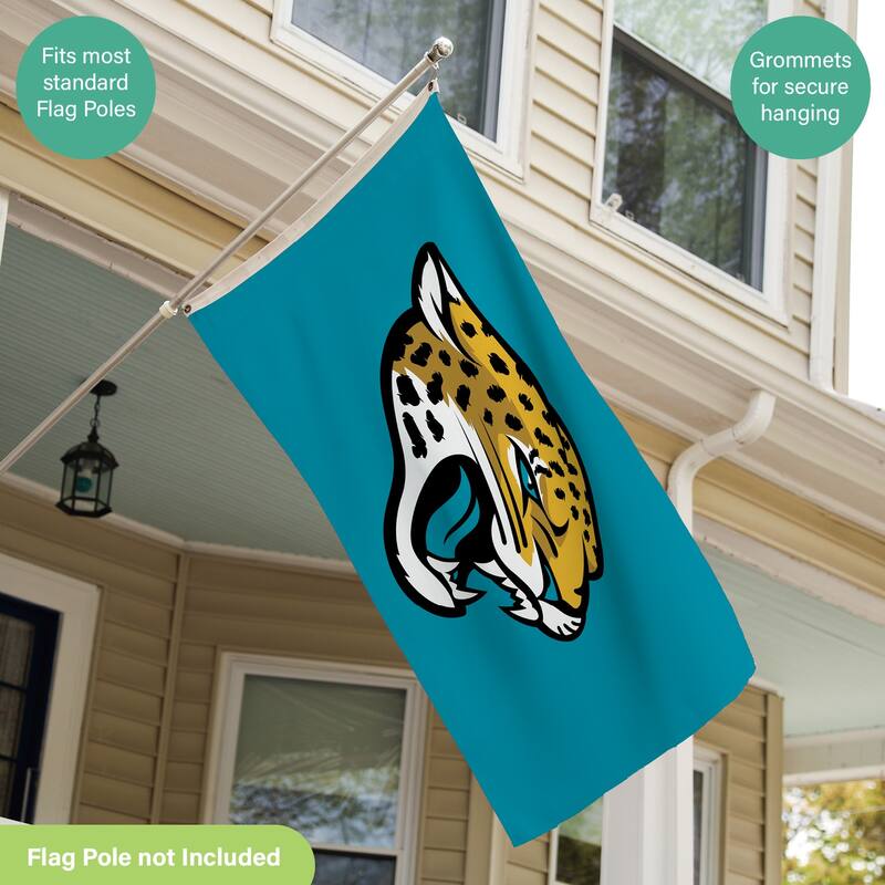 Jacksonville Jaguars Single Sided Flag w/ 2 Grommets, 3'x5'