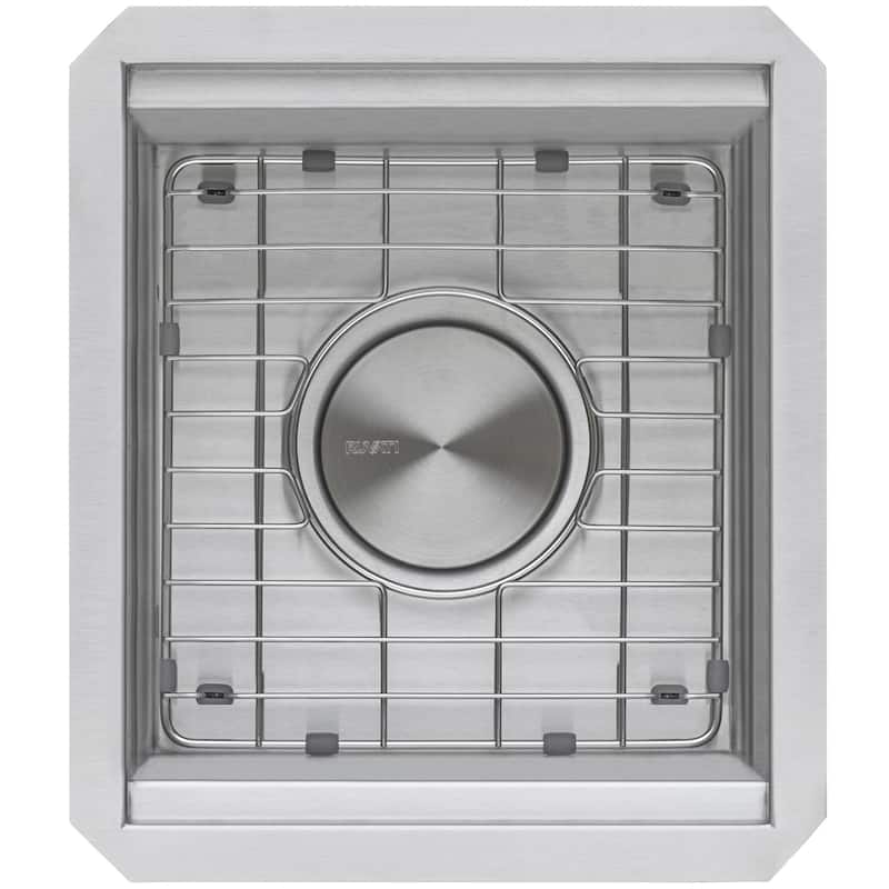 Ruvati 13 inch Workstation Bar Prep Sink with Cover Undermount 16 Gauge Stainless Steel Single Bowl - 13" x 15" - 13" x 15″