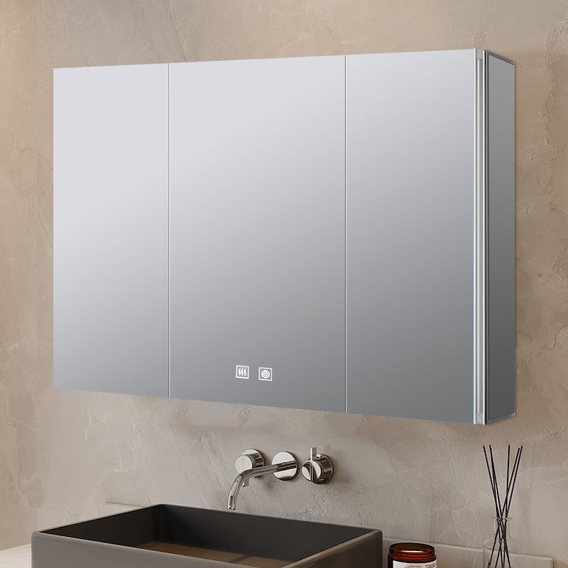 Corsica Surface-Mount LED Mirror Medicine Cabinet with Defogger
