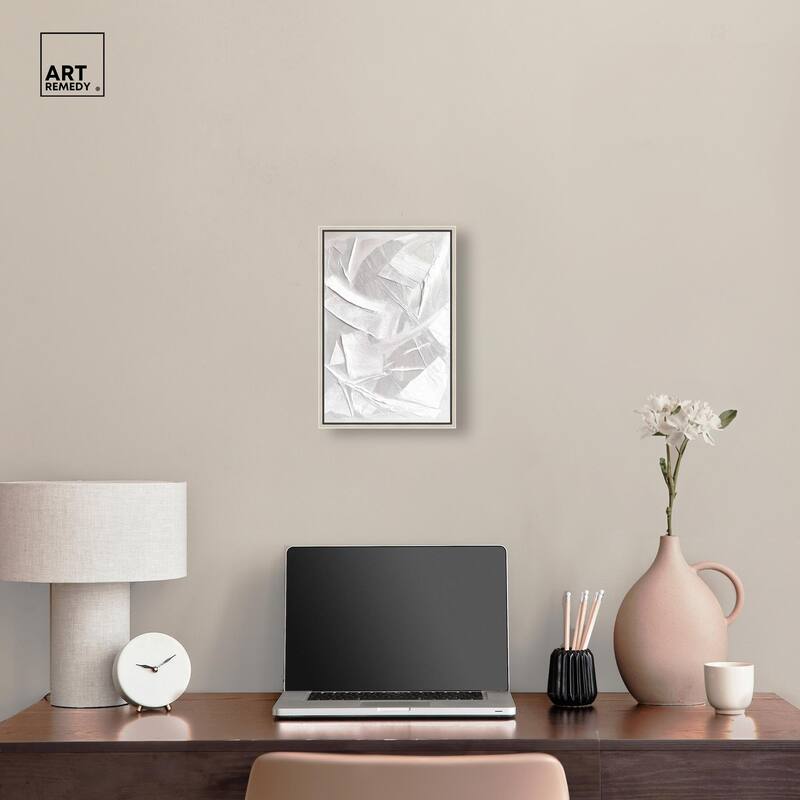 Thick White Texture II Canvas by Art Remedy