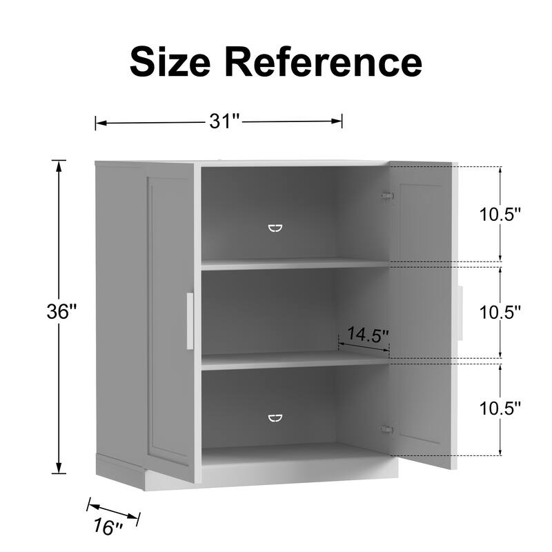 Classic Storage Cabinet with Adjustable Shelves