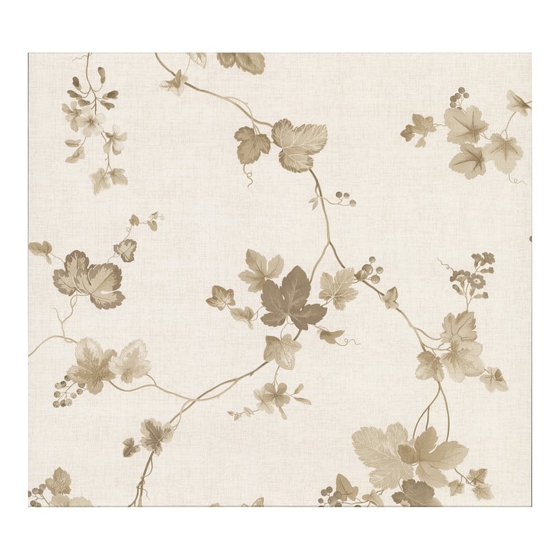 Advantage Symon Light Brown Leaf Trail Wallpaper - 20.5 x 396 x 0.025