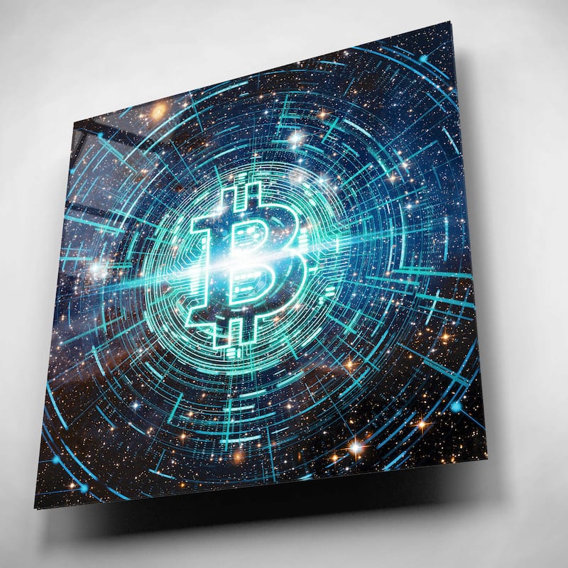 Epic Art 'Cyber Bitcoin', Acrylic Glass Wall Art