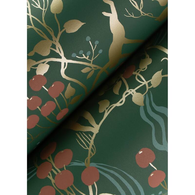 A-Street Prints Linden Dark Green Jungle Canopy Wallpaper