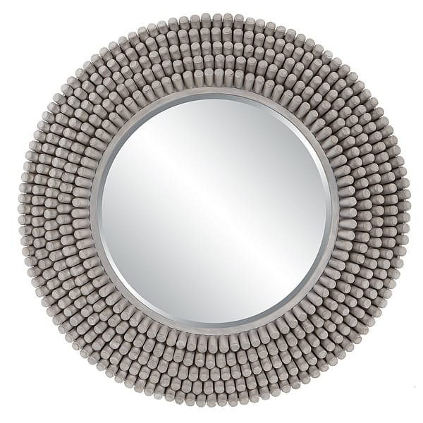 slide 2 of 7, Uttermost 09873 Portside 39-3/4" Diameter Circular Framed Bathroom Light Driftwood