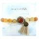 preview thumbnail 8 of 6, Inspired Life Beaded Tassel and Stone Message Bracelet by Danielle Nicole