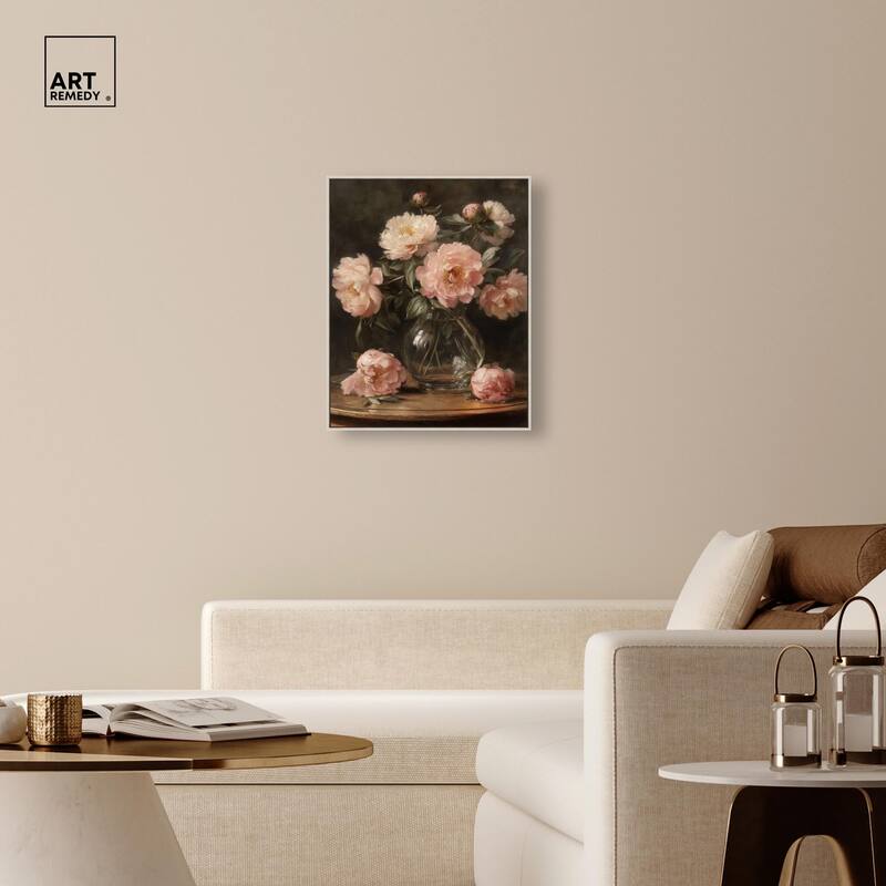 Vintage Velvet Vase Canvas by Art Remedy