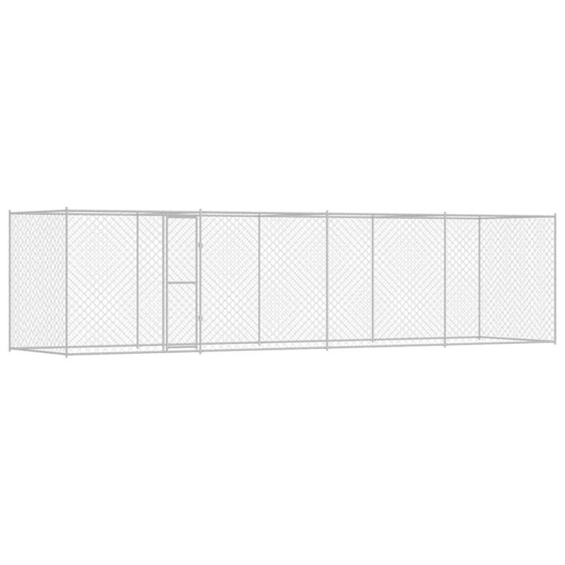 Dog Cage Silver 400/600/800 x 200 x 256 cm Galvanised Steel